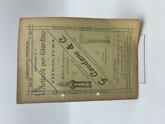 G. Caudano & C. Articoli per giardino e viticoltura, anno XII, n. 22